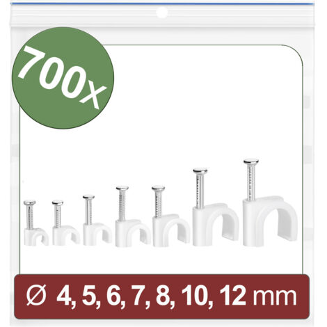 Quadrios 24CA427 Nagelschellen  24CA427 Bündel-Ø-Bereich 2 bis 12 mm   Weiß 700 St.
