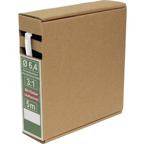 Quadrios 25CA488 Gaine thermorétractable avec colle blanc Taux de retreint:3:1 5 m W100093