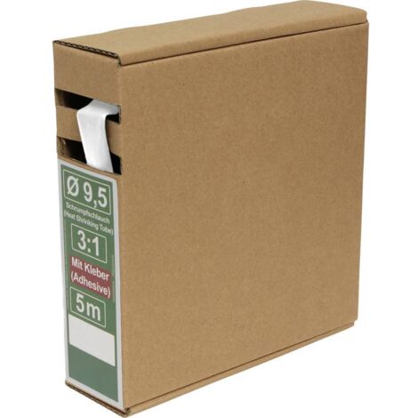 Quadrios 25CA490 Gaine thermorétractable avec colle blanc Taux de retreint:3:1 5 m W100023