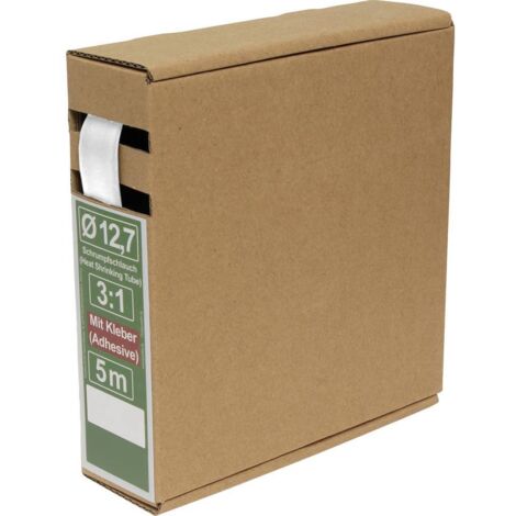 Quadrios 25CA491 Gaine thermorétractable avec colle blanc Taux de retreint:3:1 5 m W100013