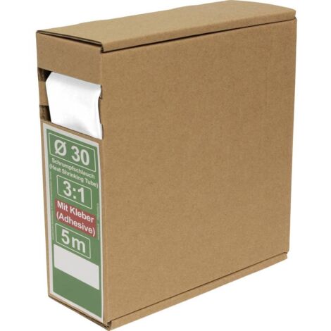 Quadrios 25CA495 Gaine thermorétractable avec colle blanc Taux de retreint:3:1 5 m W100063