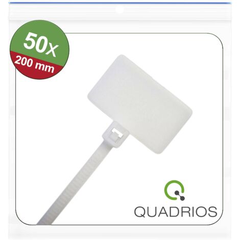 Quadrios 25CA581 25CA581 Marqueur de câble Surface d'étiquetage: 25 x 15 mm blanc 50 pc(s)