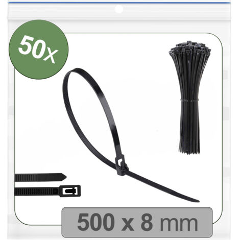 Quadrios 25CA700 25CA700 Kabelbinder 500 mm 8 mm Schwarz Lösbar, mit Hebelverschluss, UV-stabilisier