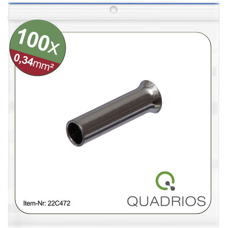 QUADRIOS Aderendhülse 22C472, 0,34 mm², Unisoliert, 100 Stück