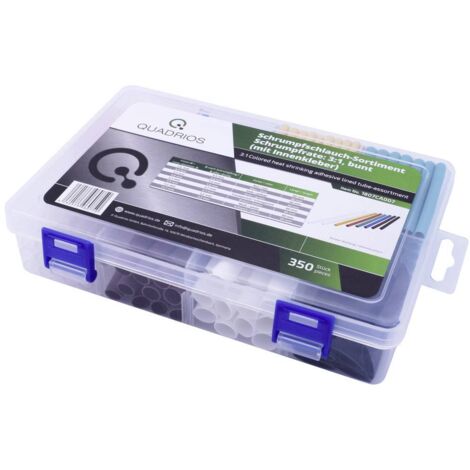 Quadrios Assortimento di guaine termo-restringenti nere 350 pz