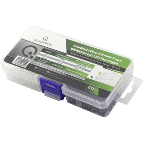 Quadrios Assortimento LED Bianco caldo, Bianco freddo 5 mm 20 mA 3.0 V