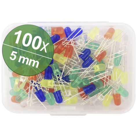 Quadrios Assortimento LED Colorato 5 mm 20 mA, 30 mA 2 V, 3 V
