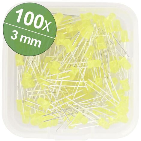 Quadrios Assortimento LED Giallo 3 mm 20 mA 2.0 V