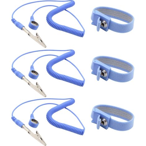Quadrios Bracelet antistatique (ESD) bleu Pression mâle 10 mm W379563