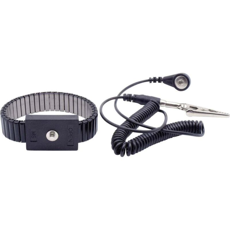 Quadrios - bracelet antistatique (esd) noir 1903EC036 bouton-pression 4 mm 1 pc(s)