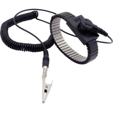 Quadrios Bracelet antistatique (ESD) noir Pression mâle 10 mm