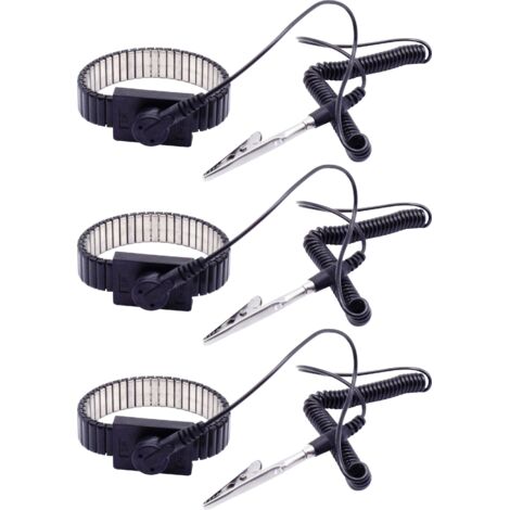 Quadrios Bracelet antistatique (ESD) noir Pression mâle 10 mm W379583