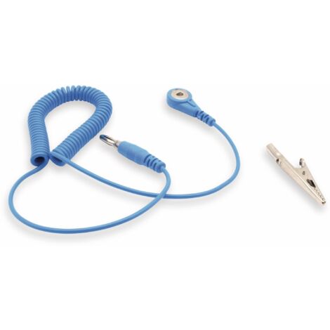 Quadrios  ESD-Erdungskabel   1.80 m Druckknopf 4 mm, Stecker, Krokodilklemme