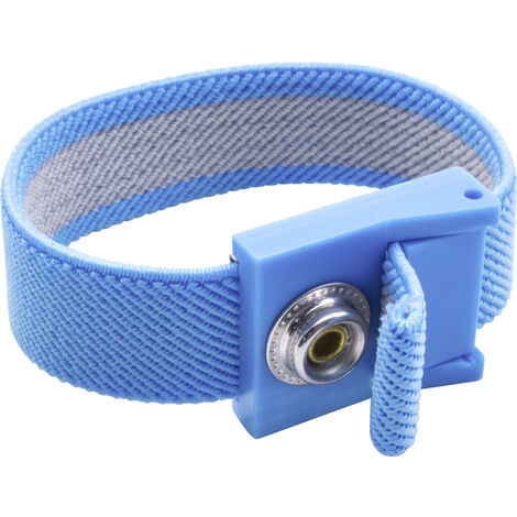 Quadrios ESD-Handgelenkband Blau Druckknopf 10 mm