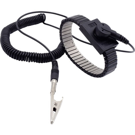 Quadrios  ESD-Handgelenkband Schwarz  Druckknopf 10 mm