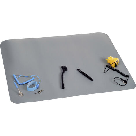 Quadrios  ESD-Tischmatten-Set Grau (L x B) 650 mm x 500 mm