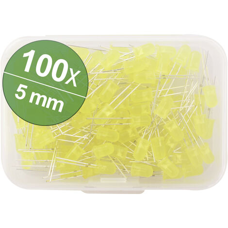 QUADRIOS LED-Sortiment 1802O027, 5 mm Leuchtdioden, gelb, 100 Stück