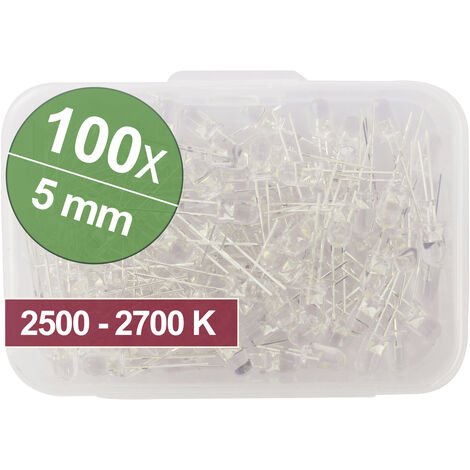 QUADRIOS LED Sortiment 1802O028, 5 mm, warmweiß, 100 Stück