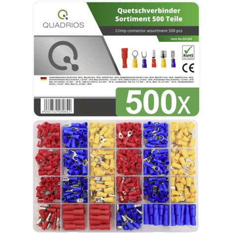 QUADRIOS Quetschverbinder-Sortiment 22C424, 500 Stück
