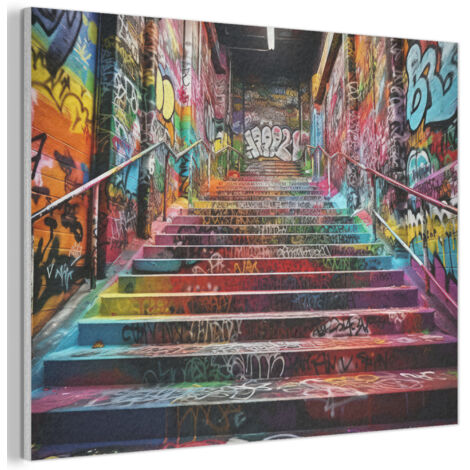 QUADRO ACUSTICO Scale - Graffiti - Colori - Arte 80x60 cm