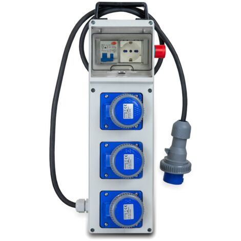 Quadro ASC 3 prese P40+emergenza 2P+T 230V 16A IP67 Master 24ASC1030-PE
