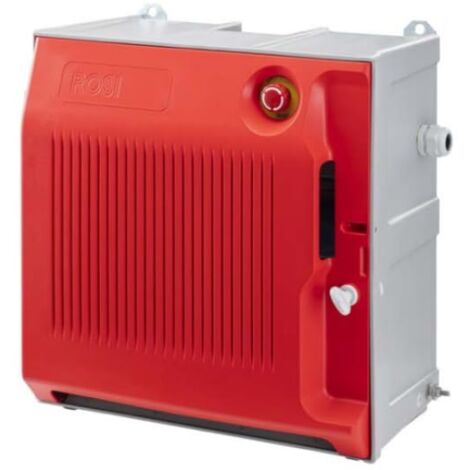 Quadro ASC da cantiere, 35KW, IP55, 3 prese 16A 3P IP67 230V, 2 prese 16A 4P IP67 400V e 1 presa 32A 5P IP67 400V, con magnetotermico, differenziale generale e pulsante di emergenza - Rosi 1003102