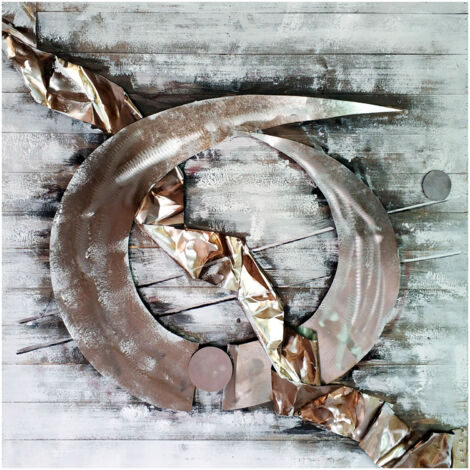 Quadro Astratto Kuatéh 100 x 100 cm con Effetto 3D
