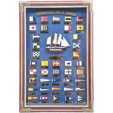 Quadro Bandiere Marinari 40x45x60H