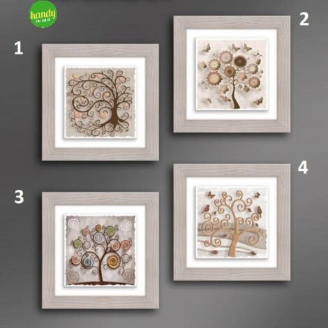 Quadro ceramic Albero Lupia beige 18x18 cm