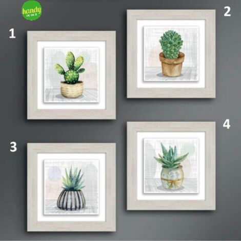 Quadro ceramic Botany Lupia bianco 18x18 cm