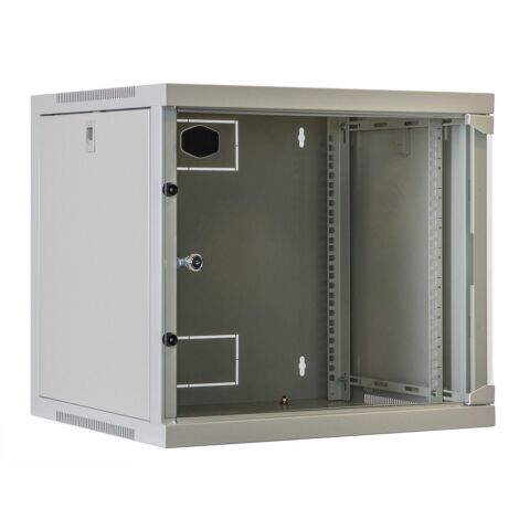 Quadro cloud, ispezionabile lateralmente, 540x450x485mm 9u, porta a vetro, colore grigio fanton 28131