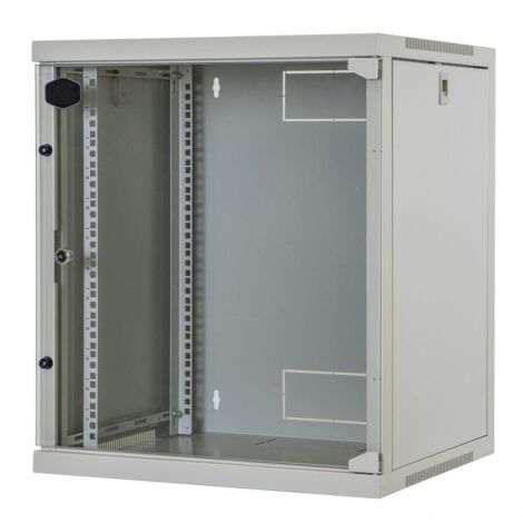 Quadro cloud, ispezionabile lateralmente, 540x450x620mm 12u, porta a vetro, colore grigio fanton 28132