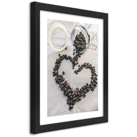 Quadro con cornice, Amore per il caffà¨ - 40x60
