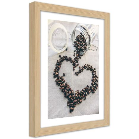 Quadro con cornice, Amore per il caffà¨ - 60x90