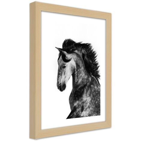 Quadro con cornice, Cavallo selvaggio - 60x90