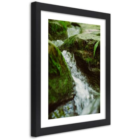 Quadro con cornice, Fiume impetuoso - 30x45