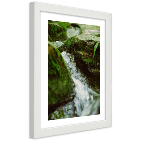 Quadro con cornice, Fiume impetuoso - 40x60