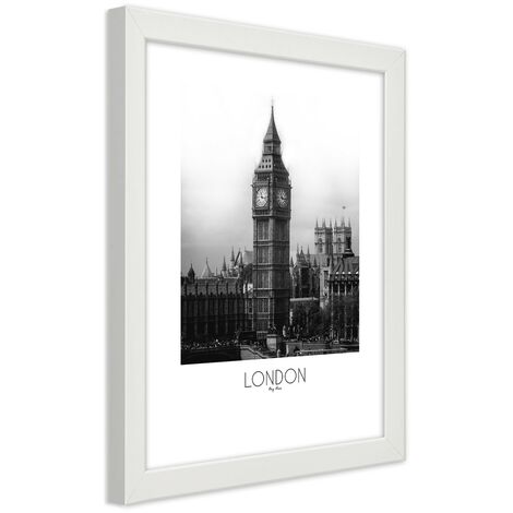 Quadro con cornice, Il leggendario Big Ben - 20x30
