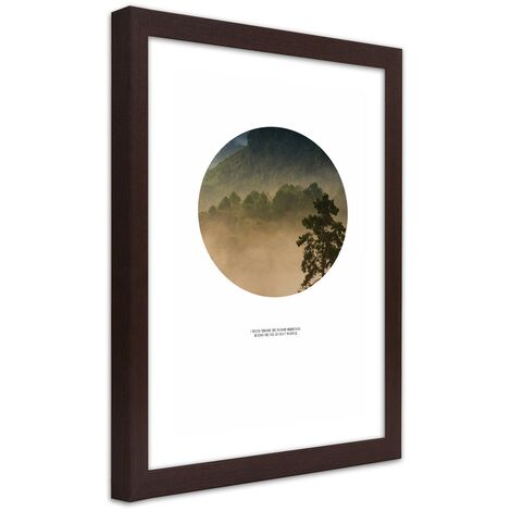 Quadro con cornice, La foresta in cerchio - 30x45