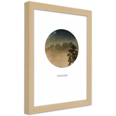 Quadro con cornice, La foresta in cerchio - 70x100