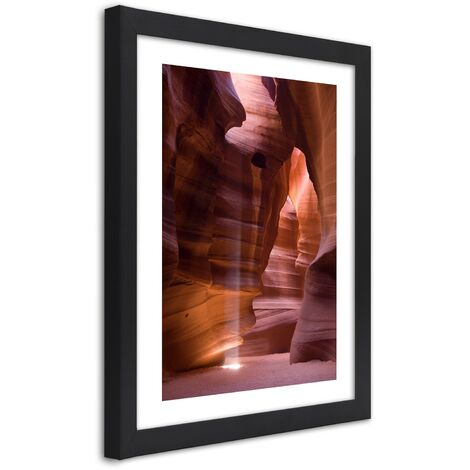 Quadro con cornice, L'alba in una grotta - 30x45
