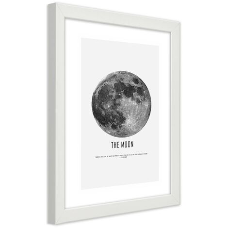 Quadro con cornice, Luna - 20x30