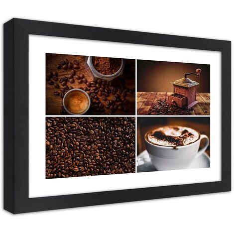 Quadro con cornice, Macinacaffà¨ e caffà¨ in grani - 30x20
