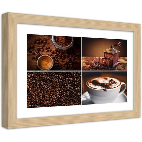 Quadro con cornice, Macinacaffà¨ e caffà¨ in grani - 30x20