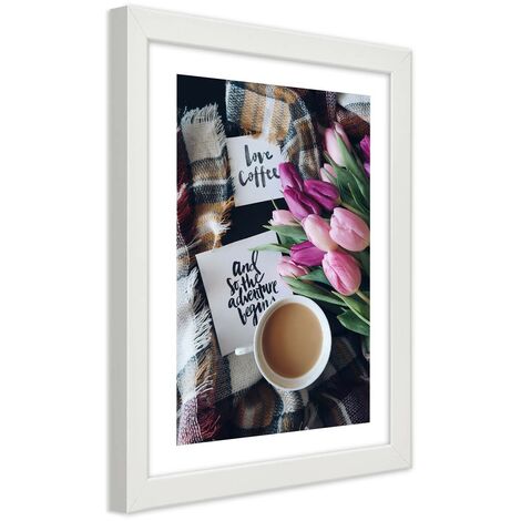Quadro con cornice, Mattinata caffà¨ - 70x100