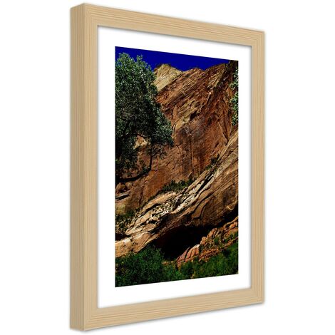Quadro con cornice, Paesaggio roccioso - 40x60