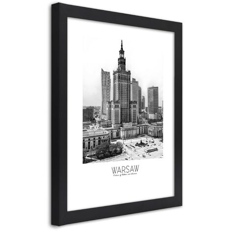 Quadro con cornice, Palazzo della Cultura di Varsavia - 20x30