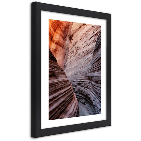 Quadro con cornice, Passare tra le rocce - 30x45