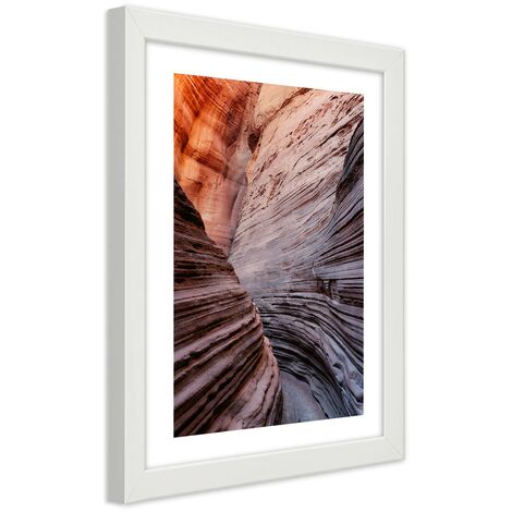 Quadro con cornice, Passare tra le rocce - 70x100