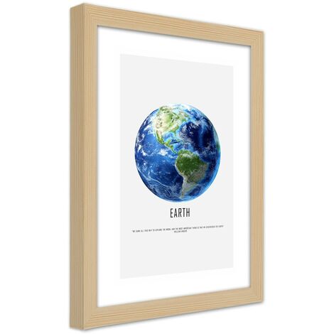Quadro con cornice, Pianeta Terra - 40x60